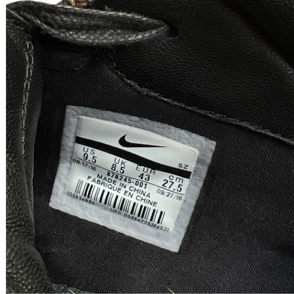 NIKE TIEMPO PREMIER 17 Black White Gold SWOOSH & EMBLEM Sneakers Men’s Size 9.5 - Picture 5 of 12